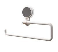 Valink Soporte de papel higiénico con ventosa al vacío, soporte de rollo de papel portátil, colgador de toalla ajustable montado en la pared para cocina y baño