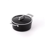 Valira Cazuela Alta 24 cm, Aluminio Fundido, Negro