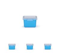 Valira Porta alimentos - Contenedor hermético de 0,4 L hecho en España, color azul (Paquete de 4)