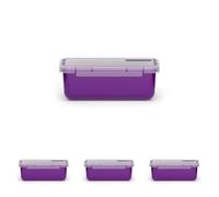 Valira Porta alimentos - Contenedor hermético de 0,75 L hecho en España, color morado (Paquete de 4)