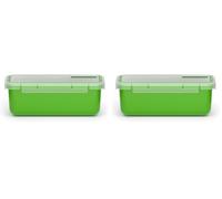 Valira Porta alimentos - Contenedor hermético de 0,75 L hecho en España, color verde (Paquete de 2)