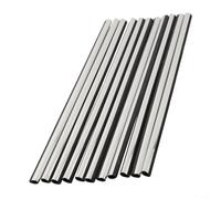 Valixirant 10 piezas de tiras de acondicionador interior de coche con longitud e instalación de función de corte automático (plata)