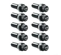 Valixirant 10 portafusibles de panel de 5 x 20 mm, enchufe de chasis de 10 A 250 V con tapa de rosca y terminales de soldadura, baquelita negra (5 x 20 mm)