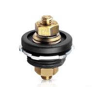 Valixirant 3 sobre 8 Latón Stud Remote Battery Connector Set Teniendo Rojo Negro Bulkhead Cable Terminales Enrutamiento seguro del panel de cortafuegos - Accesorio de bloque de terminales (negro)