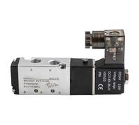 Valixirant 4V110-06 Válvula solenoide neumática de 5 vías y 2 posiciones, DC 24V 3.0W, puerto PT1/8 pulgadas, cuerpo de aleación de aluminio, clasificación IP65, sistemas de control electro neumáticos