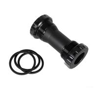 Valixirant Bielas de eje inferior roscado de aleación de aluminio, eje de 24 mm, silicona, rodamientos de acero, componente de cubo compatible con BB92 (A)