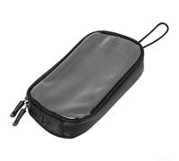Valixirant Bolsa para depósito de motocicleta con 7 imanes fuertes - Cuero PU impermeable Teléfono & GPS Holder 18.0 x 9.9 x 3.0 cm, frontal para ventana, mano - Negro