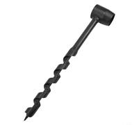 Valixirant Broca de taladro de madera de cuatro hojas, broca en espiral manual de 260 mm para supervivencia de camping, acero al carbono, autorroscante, troncos, troncos, 40 mm (16-230 mm)