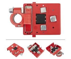 Valixirant Cabezal de batería ABS Caravanas Construcción Bloque de zócalo de liberación rápida 4wds 32v Conector de terminal 3 fusibles - Formato 400a con pila de batería Dual Systems