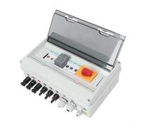 Valixirant Caja combinada solar fotovoltaica de 1000 V, 3 entradas y 1 salida, interruptor de circuito en miniatura 4P CC integrado, fusible de 15 A CC e interruptor de desconexión de 32 A