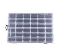 Valixirant Caja de almacenamiento desmontable transparente con divisores, manualidades, accesorios de papelería, organización, ahorro de espacio visible, oficina en casa, 27,3 x 18,3 cm (36 rejillas)