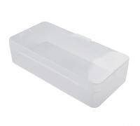 Valixirant Caja de almacenamiento rectangular transparente para reparación de teléfonos inteligentes, 18,5 x 9,5 x 3,7 cm, organizador de componentes de tornillo con tapa de bloqueo seguro, contenedor