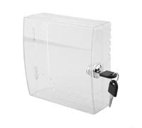 Valixirant Caja de bloqueo de termostato acrílico transparente con 2 llaves, controlador de temperatura de CA de pared, funda de seguridad antimanipulación para oficina en casa, 16 x 15 x 6 cm
