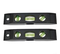 Valixirant - Carpintería magnética que tiene doble vial 6 pulgadas Herramientas de diseño Medición de nivel Cuerpo negro Aleación de aluminio 150mm Precisión