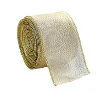 Valixirant Cinta de Navidad - Paquete de 5 lazos decorativos en polvo dorado para coronas medianas artesanías accesorios para el cabello, decoración del hogar, imitación de cáñamo, 3,8 o 5 o 6,3 cm x