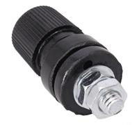 Valixirant Conector de terminal de unión macho tipo tornillo de latón y baquelita de 6 mm, clasificación 100A, cajas de batería aisladas rojas/negras, caravanas, barcos, paneles solares y sistemas