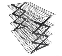 Valixirant Estante de enfriamiento apilable y plegable de 234 niveles y asado con construcción para soportar múltiples artículos horneados (cuatro capas)