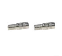 Valixirant Extensor de válvula de neumático de scooter de latón con tornillo a prueba de fugas, para válvulas Xiaomi/inflado, paquete de 2, resistente y (25 mm, plateado)