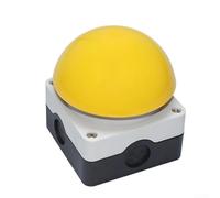 Valixirant Interruptor de botón de parada de cabeza de hongo, botón de seguridad de reinicio, maquinaria de interruptor de control impermeable IP65, 10 A 500 V CA/CC, lado 3 x M20 e inferior para