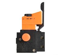 Valixirant Interruptor de gatillo ajustable FA2/61BEK Taladro, AC 250V 6A Control de marcha atrás hacia adelante, reemplazo, negro naranja