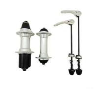 Valixirant Juego de bujes de aleación de aluminio de 32 agujeros para bicicletas V-Brake - Buje delantero (100 mm) + buje trasero (135 mm) con pinchos de liberación rápida, compatible con casete 7-10