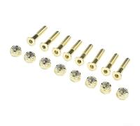 Valixirant Juego de herramientas para monopatín de 16 piezas: tornillos de acero M5 x 25 mm/28 mm/30 mm y tuercas de 5 mm, monopatines y longboards de cuatro ruedas, acabado negro o dorado (oro M5 x