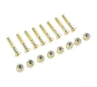 Valixirant Juego de herramientas para monopatín de 16 piezas: tornillos de acero M5 x 25 mm/28 mm/30 mm y tuercas de 5 mm, monopatines y longboards de cuatro ruedas, acabado negro o dorado (oro M5 x