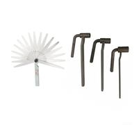 Valixirant Juego de Motos Feeler Engine (0.02-1.00 mm) 3 Llaves de Equipamiento de Acero de Manómetro de Valvula (8 o 9 o 10 mm) Con Ajuste (A)