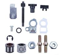 Valixirant Juego de tensores de ajuste de cadena con 2 pernos de barra, 2 tuercas de barra, rodamientos de agujas de embrague, clip electrónico, piezas de repuesto para motosierra 660/066 (oro/plata