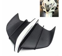 Valixirant Kit de aletas de carenado lateral para motocicleta, deflector de fibra de carbono brillante para modelos Kawasaki, construcción ABS, instalación/extracción, juego de 2 piezas