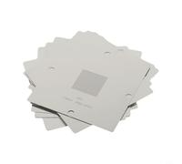 Valixirant Kit de estación de reballing, accesorio de metal duradero de 90 mm con 10 plantillas, plantilla PCB plateada para soldar, compatible con mesa de bola HT-90 (solo 10 plantillas)