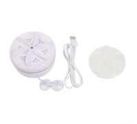 Valixirant Lavadora portátil Turbo Lavadora Calcetines Ropa Interior Platos, Limpiador de Viaje Compacto con Ventosas RV Dormitorio Apartamento, Blanco