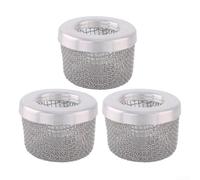 Valixirant Máquina de pulverización de pantalla de filtro de acero - 14 x 5,4 cm cabezal de filtro de impurezas compatible con rociadores de chorro de arena, mangueras de succión (paquete de 3)