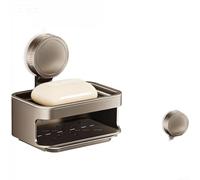 Valixirant O organizador o jabón de abdominales con leche Succión montada en la pared - Jabón Taza de 28 ° Plato de baño con drenaje en ángulo blanco plomizo Soporte encimera (C)