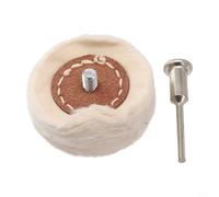 Valixirant Paño de cepillo de ajuste tipo T 3 mm Herramientas de pulido de joyas de acero Diámetro giratorio Pulido 50 mm Tener - Accesorio de vástago Rueda de cabeza de madera polaca (blanco)