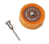 Valixirant Paño de cepillo de ajuste tipo T 3 mm Herramientas de pulido de joyas de acero Diámetro giratorio Pulido 50 mm Teniendo - Accesorio de vástago Rueda de cabeza de madera polaca (amarillo)