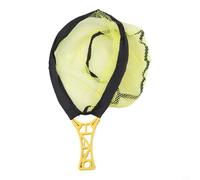 Valixirant Red de pesca con mosca plegable con malla, red de aterrizaje ligera para trucha, mango luminoso antideslizante, morado (amarillo pequeño)