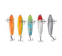 Valixirant Señuelo de manivela flotante de 5 g con ojos 3D, construcción, lanzamiento suave y postura estable (paquete de 5)