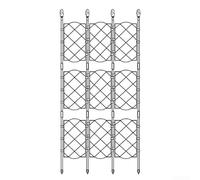 Valixirant Soporte para escalada de plantas para jardinería al aire libre, marco de hierro recubierto de PE con malla empalmada de 8 mm, 46,5 x 90 cm, 46,5 x 135 cm, enrejado de vid de flores