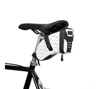 Valixirant Tail Bag Road & Bikes - Bolsa de almacenamiento impermeable para sillín de 22 x 10,5 x 12 cm, malla 500D + nailon, bajo arrastre, 130 g, negro/blanco/marrón (blanco)