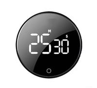 Valixirant Temporizador de cocina recargable por USB con control de cuenta regresiva giratorio, operación de botón, alarma fuerte para cocinar, estudio, entrenamiento, portátil (B)