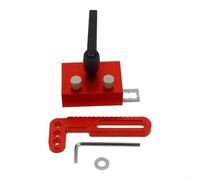 Valixirant Tope de pista de inglete ajustable para carpintería precisa, tope abatible de aleación de aluminio para sierra de mesa, mesa de enrutador y CNC, límite de longitud preciso, rojo (rojo)