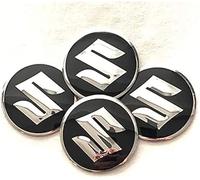 VALKEM 4 Piezas Coche Rueda Tapas Centrales para Suzuki 55mm, Impermeable AntióXido Wheel Centre Caps Buje Tapa, Coche Tapas centrales Pegatinas Accesorios,C