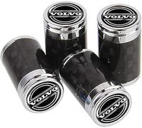 VALKEM 4 Piezas Tapones Rueda Coche para Volvo XC90 XC60 XC40 S90 S60, Resistentes Corrosión Tapones de Válvula de Coche Polvo Presión Estable, Coche Neumático Accesorios,B