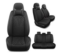 VALKEM Fundas Asientos Coche Universales para VW Passat B7 2011-2017, 5 Plazas, Impermeables Antideslizantes Resistentes, Protector Delantero y Trasero,A Black