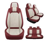 VALKEM Fundas Asientos Coche Universales para VW Touareg 2011 2012 2013 2014 2015, 5 Plazas, Impermeables Antideslizantes Resistentes, Protector Delantero y Trasero,B Red