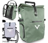 Valkental - Bolsa de Bicicleta 3 en 1 Pro - Nailon Capacidad 23L - Utilizable como Bolsa para portaequipajes, Mochila y Bandolera - 100% Impermeable