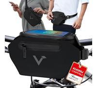 Valkental KLICKfix Bolsa para bicicleta 3en1 - completamente reflectante e impermeable - adecuada como bolsa para el manillar y bolsa de cintura - Volumen de 4L - Bolsa para bicicleta KLICKfix