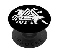 Valknut símbolo Nudo Vocal mitología nórdica Vikingo PopSockets PopGrip Adhesivo