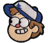 VALKYNEA Parche 100% Bordado Anime Fan Art/Tazo Dipper Pines/Gravity Falls/PATCH EMBROIDERY (Hook & Loop / Velcr0)